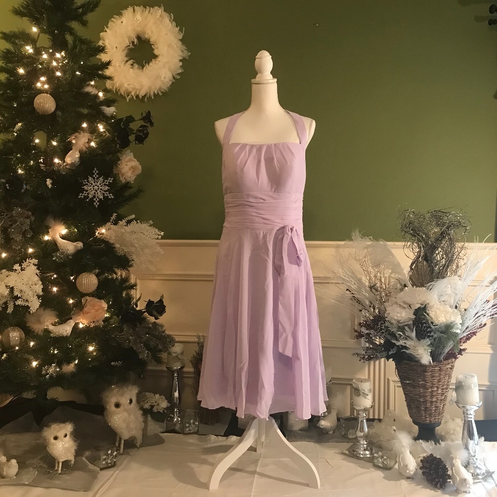 Short Homecoming Lilac purple Cocktail party bridesmaid dress